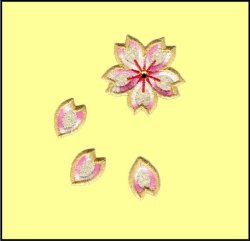 画像5: 刺繍ワッペン ビーズ付き 桜