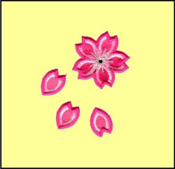 画像3: 刺繍ワッペン ビーズ付き 桜