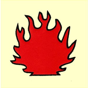 画像: ワッペン　炎