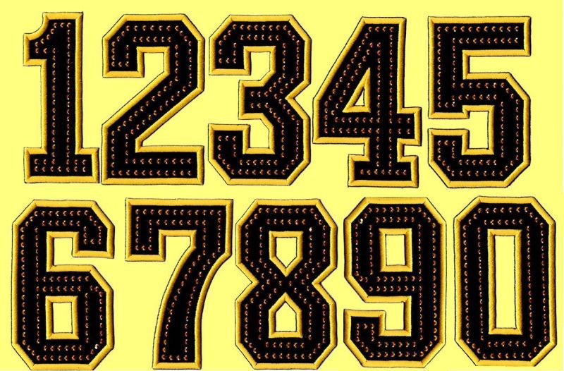 ワッペン 角 前番号ラインストーン付き 一文字 タイガースショップ 虎虎