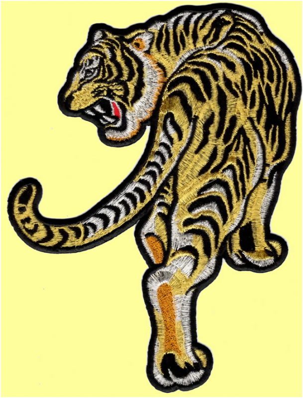 画像4: ワッペン 見返り虎 左向き　大